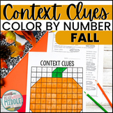 Fall Context Clues Color by Number Activities
