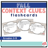 Fall Context Clues Flashcards--Flashcards for Grades 3-5