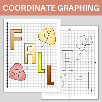 Preview of Fall Coordinate Graphing Mystery Picture Autumn Math Activity