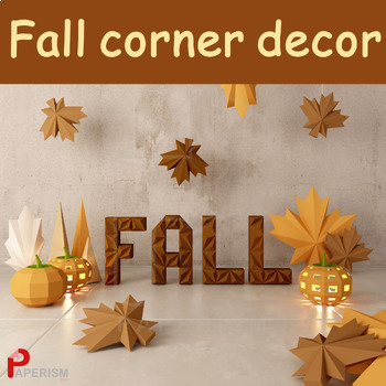 Fall classroom Corner decor, 3d STEM fall activity, Autumn puzzle