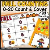 Fall Count and Cover Task Cards, Preschool Math Centers