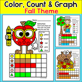 Fall Activities Count and Graph Worksheets - Apple, Squirr