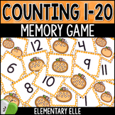 Pumpkin Counting 1-20 Memory Game | Math Center Task Cards
