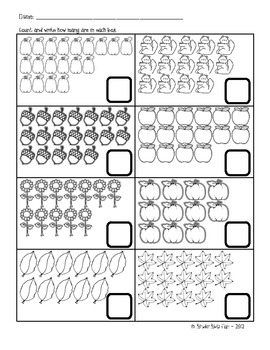 Preview of Fall Counting Activity Sheet (Up to 20 objects)