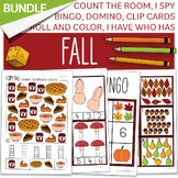 BUNDLE Fall Counting Activities Count The Room, Bingo, I S