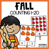 Fall Counting Clip Cards (1-20)