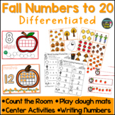 Fall Counting & Numbers Practice Pages & Mats (Differentia