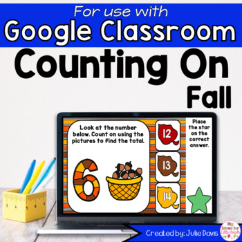Preview of Fall Counting On Addition Game for Google Classroom