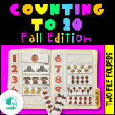 Fall Counting to 20 File Folder Activities for Preschool a