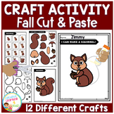 Fall Craft Activity Cut and Paste Autumn Fine Motor Skills