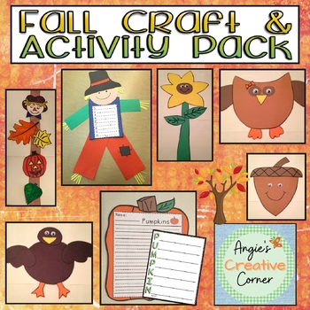 Preview of Fall Craft & Activity Pack