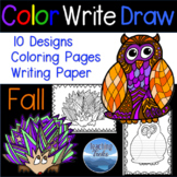 Fall Craft: Fall Coloring Pages and Fall Writing Paper