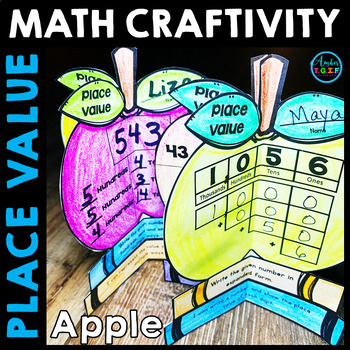 Preview of Place Value Craft Activities - Apple Math Craft - Base Ten, Expanded & Word Form