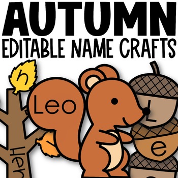 Preview of Fall Craft and Bulletin Board | Fall Leaf Acorn Name Craft | Autumn Activities