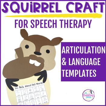 Preview of Fall Craft For Speech & Language Therapy with a Squirrel