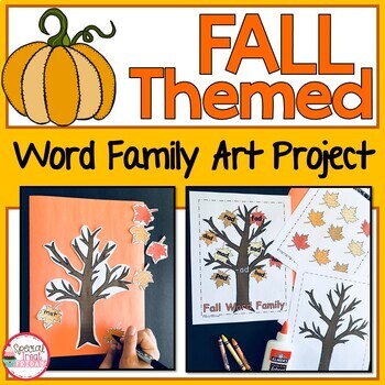 Preview of Fall Craftivity with Word Families and Bulletin Board Decoration