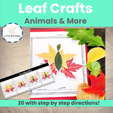 Fall Crafts Leaf Animals with visual directions