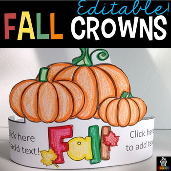 Preview of Fall Hats - Editable