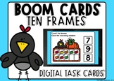 Fall Crows and Leaves Counting To 10 Ten Frame Boom Cards™