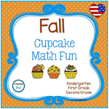 Preview of Fall Cupcake Math Activities with American Spelling