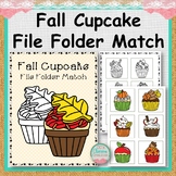 Fall Cupcakes File Folder Match