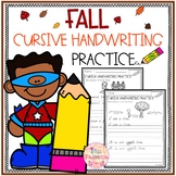 Fall Cursive Handwriting Practice