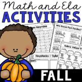 Fall Cut and Paste Activities (Math and ELA)