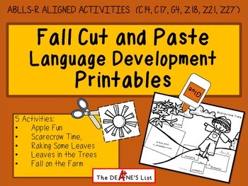 Preview of ABLLS-R ALIGNED ACTIVITIES Cut and Paste Language Development Printables - FALL