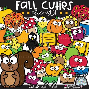 Preview of Fall Cuties Clipart {fall elements clipart}