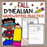Fall D’Nelian Handwriting Practice