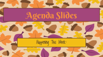 Preview of Fall Daily Agenda Google Slides Template