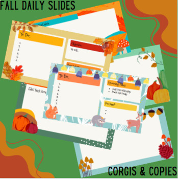 Preview of Fall Daily Agenda Google Slides Template
