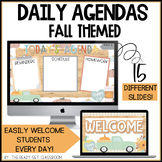Fall Daily Agenda Slides, Autumn Themed Google Slides