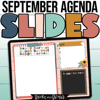 Preview of Fall Daily Agenda Slides | September Google Templates