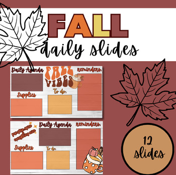 Preview of Fall Daily Slides