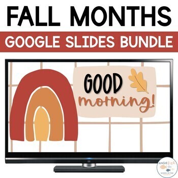 Preview of Fall Daily Slides | Daily Agenda Slides | Fall Google Slides BUNDLE