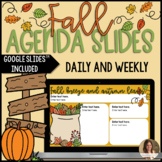 Fall Daily Slides and Weekly Agenda Slides