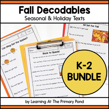 Preview of Fall Decodable Texts for K-2 | Passages Bundle