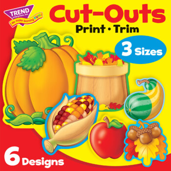 Fall Decor Cut-Outs Multipack (Pumpkin, Apple, Corn, Acorn & Leaves, Gourd)