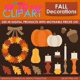 Fall Decorations Clip Art (Digital Use Ok!)