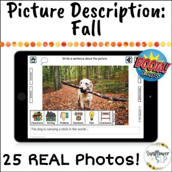 Preview of Fall Describing Pictures Speech Therapy BOOM Cards
