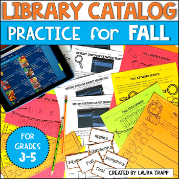 Preview of Library Catalog Practice for Fall Library Lessons - Library Skills