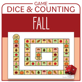 Fall Dice Game - Board Game - Count and Color - Math Centers