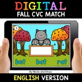 Fall Digital CVC Word Work for Google Classroom 2 - Distan