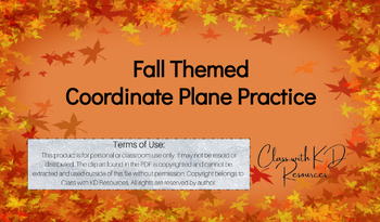 Preview of Fall Digital Coordinate Plane Practice