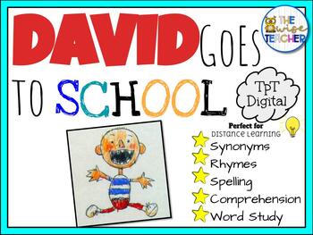 Preview of Fall {Back to School} No David Goes to School Reading Comprehension Morning Work
