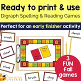 Fall Digraph Activities Reading & Spelling Games | Science