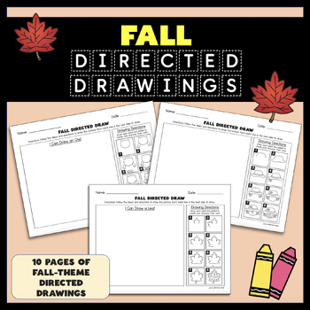 Preview of Fall Directed Drawing Activity Set