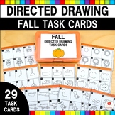 Fall Directed Drawing Task Cards | Fine Motor Skills | Mor