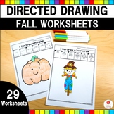 Fall Directed Drawing Worksheets | Fine Motor Skills | Mor